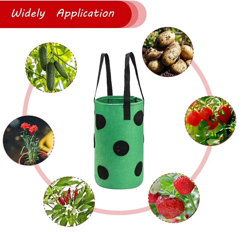 2023 Latest Hot product non-woven fabric grow bags nursery pots fabric flower 7 gallon planting pots for garden home farms