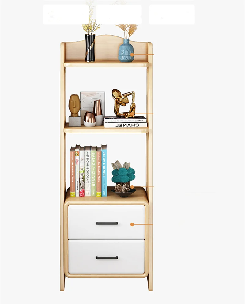 Small Trapezoidal Living Room Wood with Drawers Storage Cabinets 0005