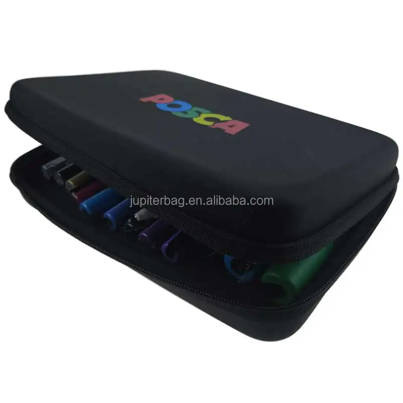 new design POSCA colour pen drawing pen crayon eva hard zipper case for all size markers