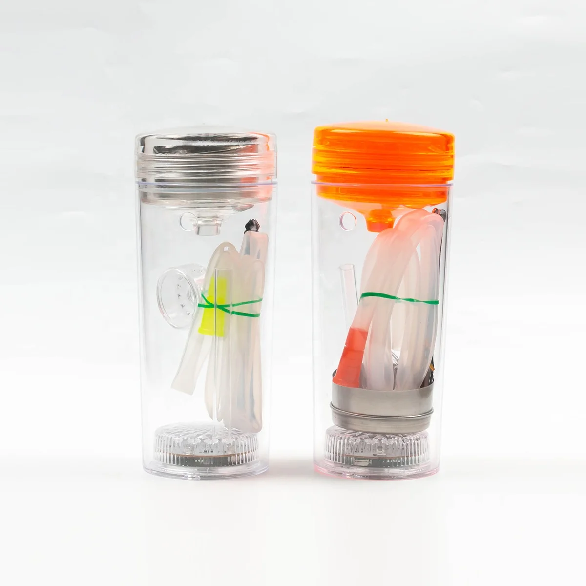 
Voclanee Plastic Small Mini Custom Acrylic Hookah Cup Accessories Shisha Portable Hookah Glow Hookahs with LED Light 