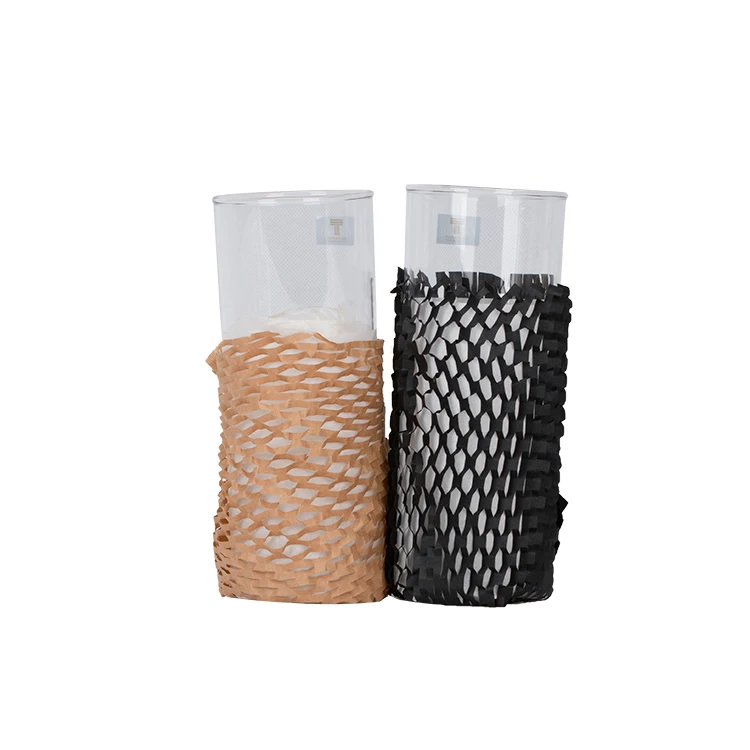 
ALPS Size 38CM*30M Recyclable Honeycomb Paper Kraft Wrapping kraft paper brown honeycomb sheet black honeycomb paper 