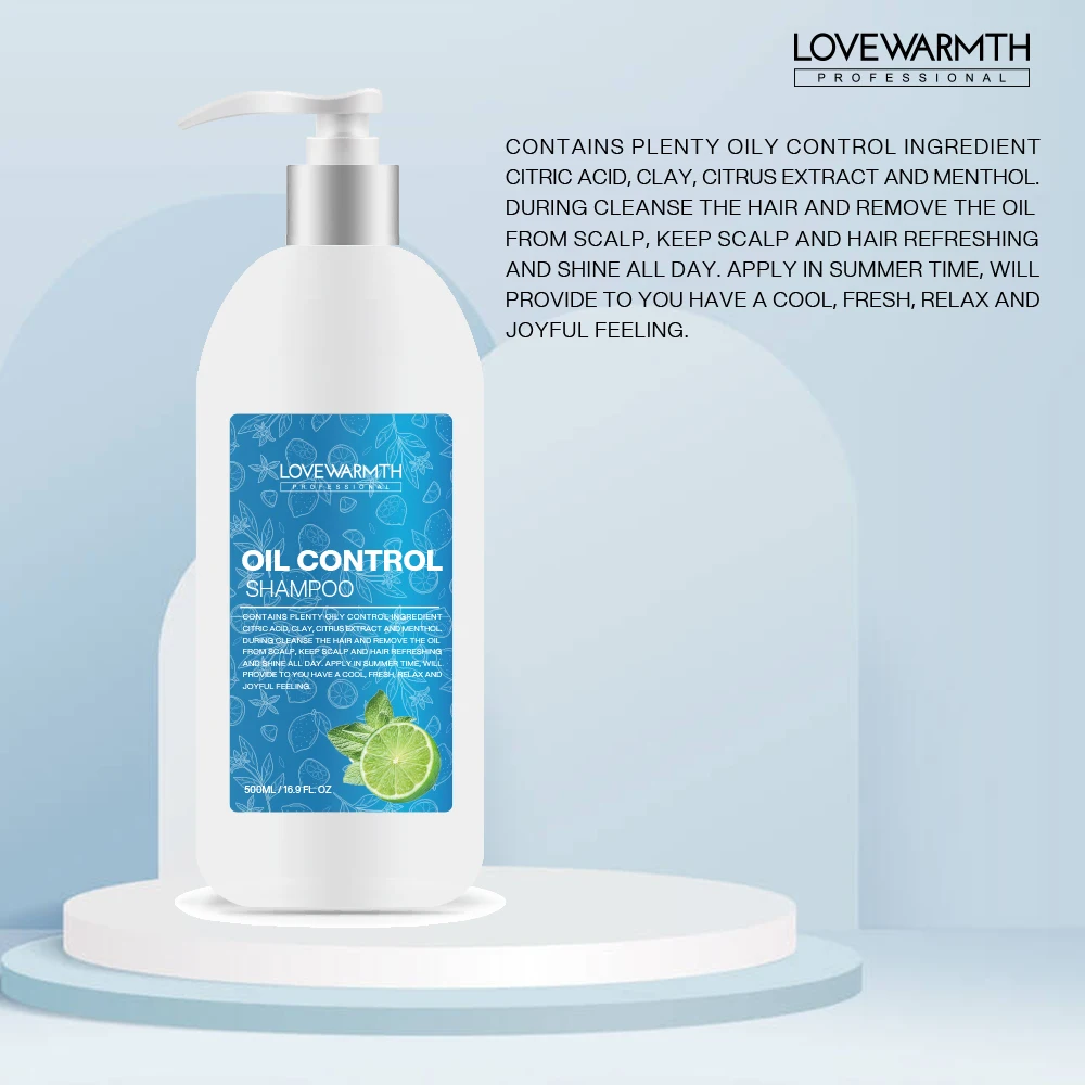 OEM ODM Plant Extract Mint Lemon Refreshing Natural Oil Control Shampoo for Women