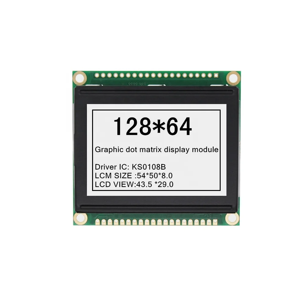 
128x64 graphics dot matrix 12864 lcd display screen module 