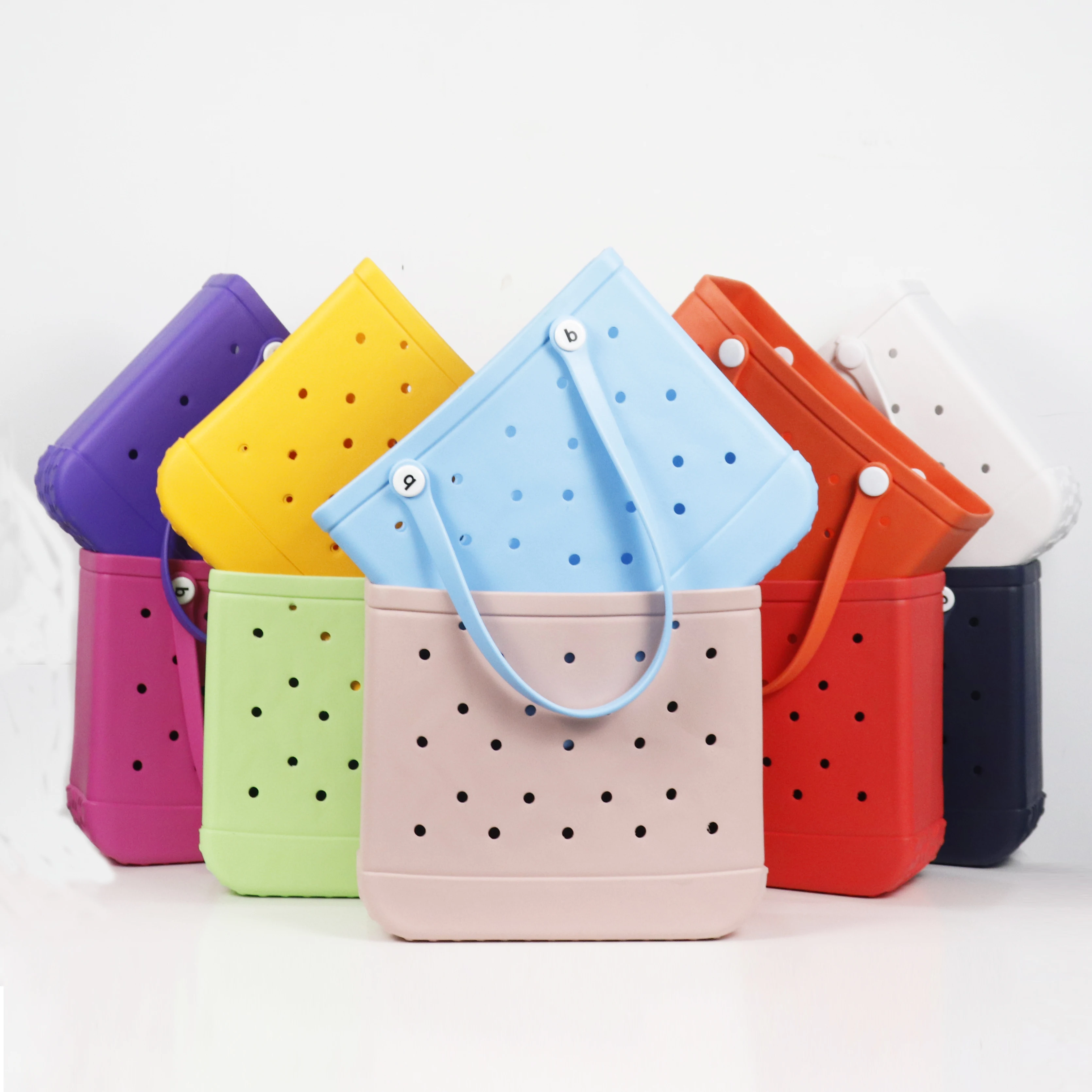 Factory waterproof water proof EVA rubber silicone soft Large Summer Beach Bag Beach Tote Bag bogg beach bags for Women