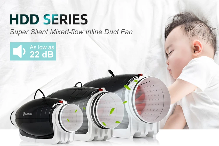 HVAC exhaust blower fan inline 6 inch inline duct ventilation fan for grow tent
