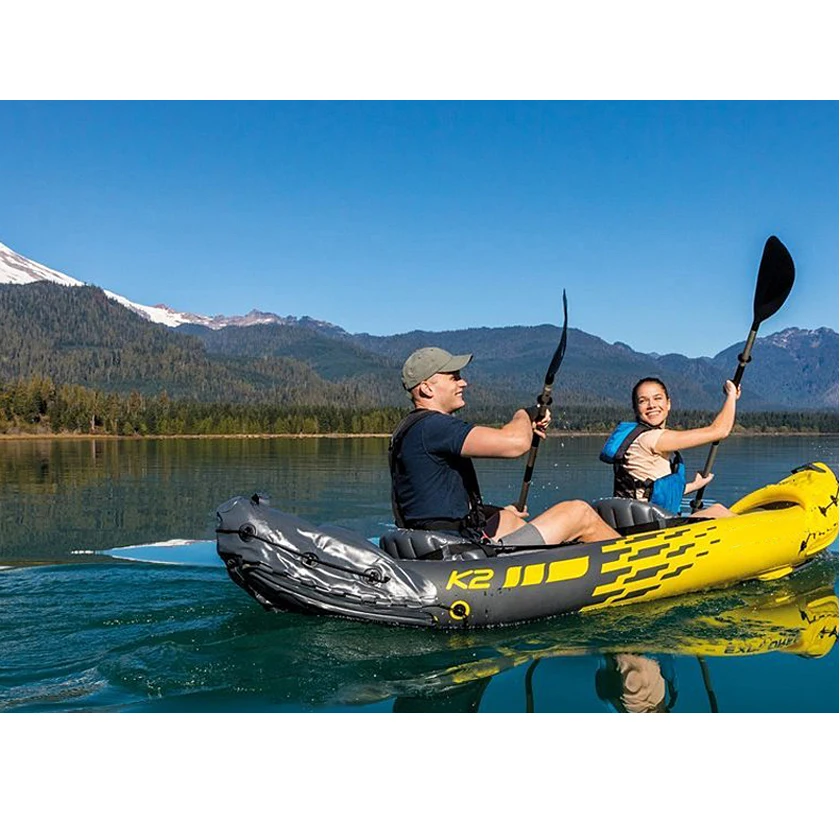  Каяк Intex Explorer k2 надувные гребные лодки 10 футов 2 человека тандемное каноэ каяк надувная лодка для