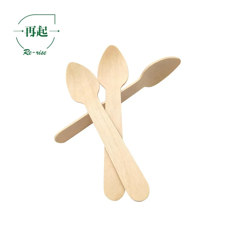 
Eco Disposable Birch Wood Wooden Spoons for Sugar, Honey, Chocolate 