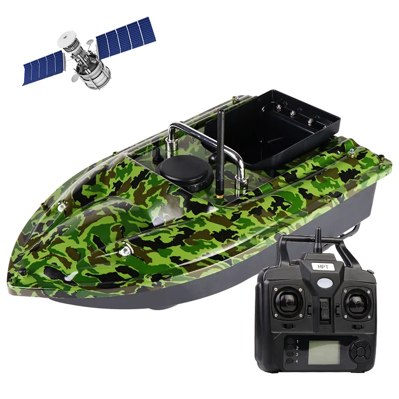 NEWRGY   Carbon Fiber/Camo GPS Points 500m Carp Bait Boat Fishing Bait Boat With Sonar