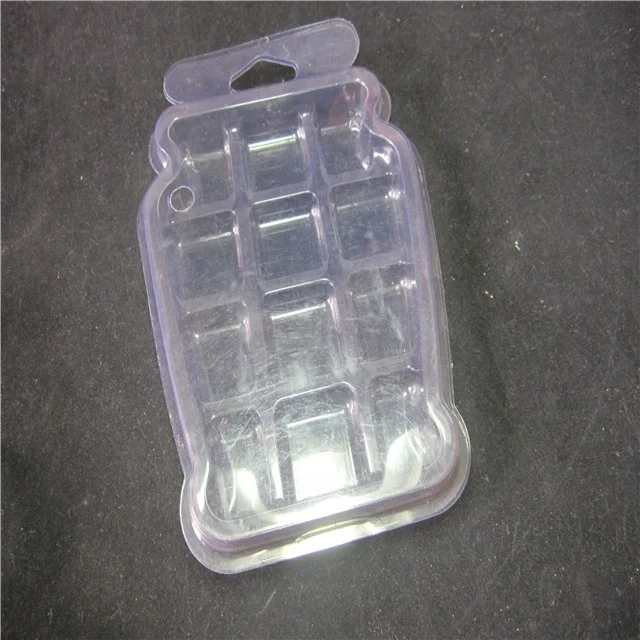 Пользовательских ясный пластичный 12 полости большой воск расплава раскладушка