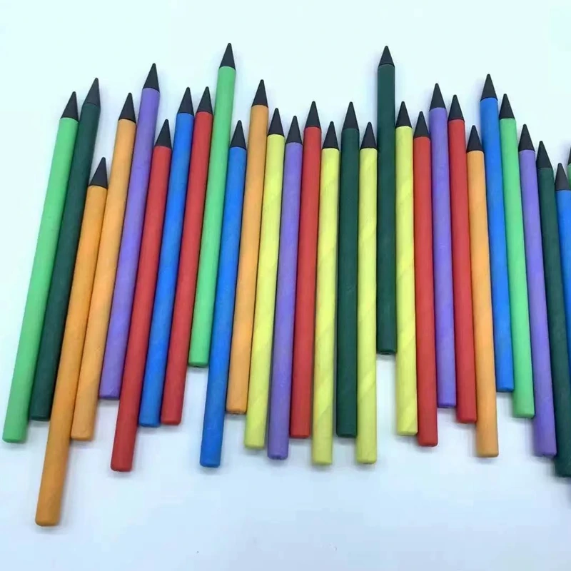 eco friendly rolling paper pen no plastic 100% paper durable HB eternal writing tip recycled paper pencil