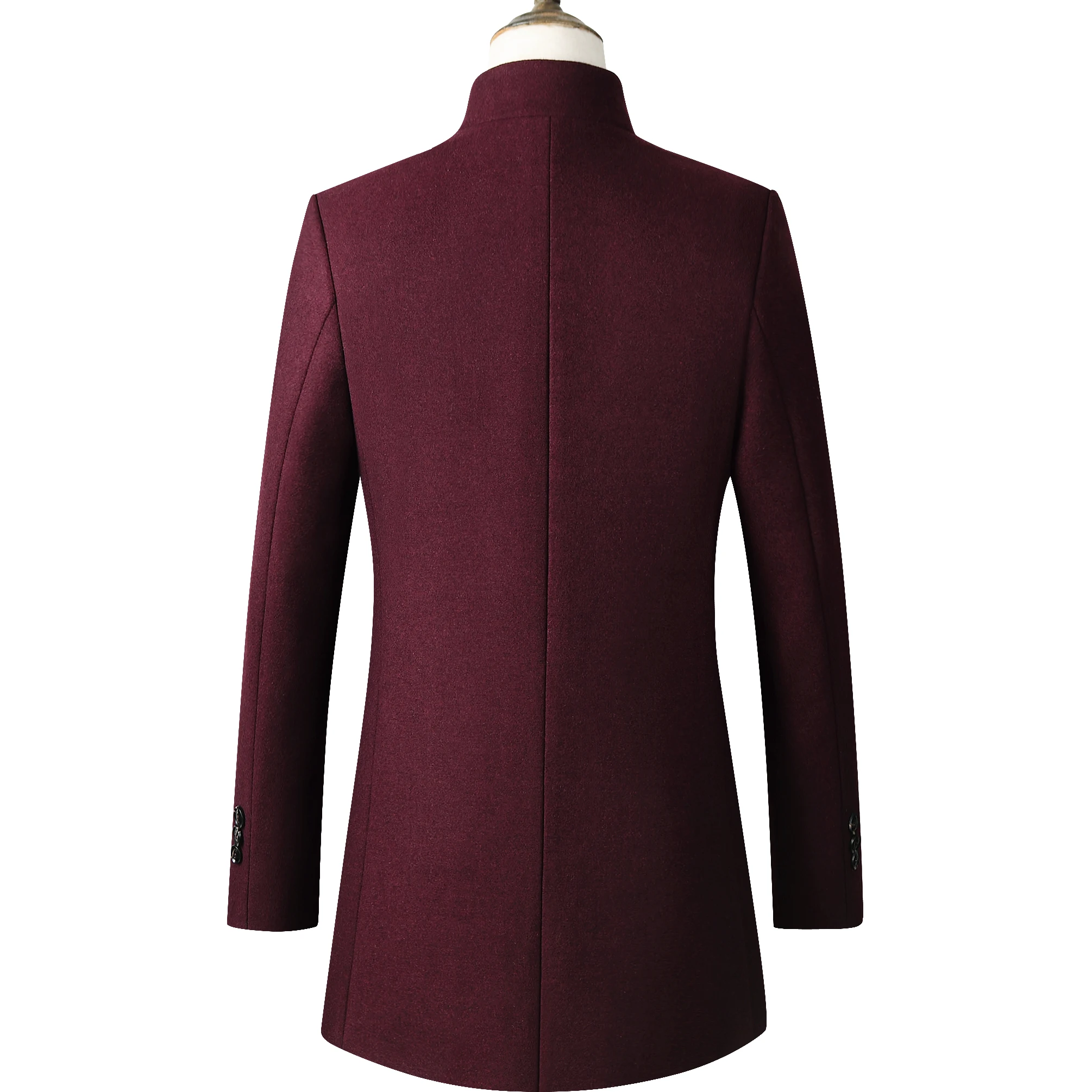 Мужское шерстяное пальто, зимнее пальто, деловая куртка, полупальто черного и серого цвета