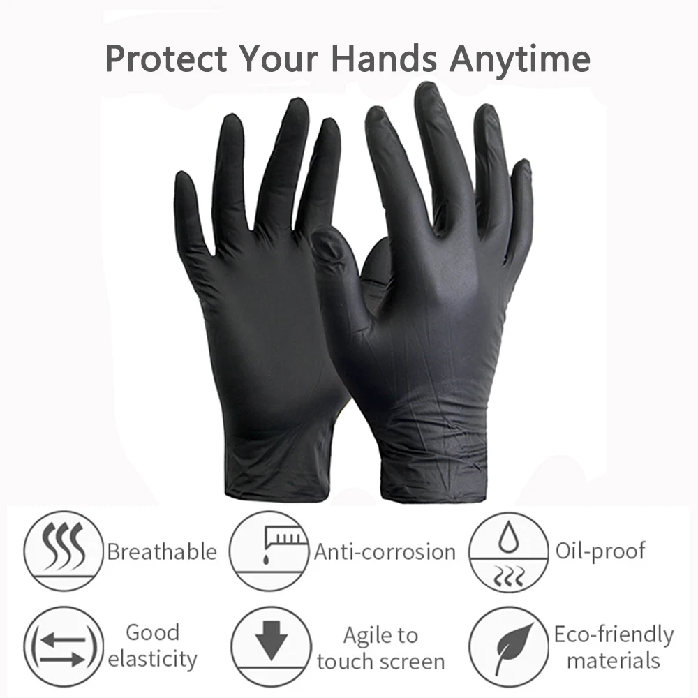 4 mil 6 mil Food Grade and Heavy Duty Nitrile Gloves tattoo and beauty pet powder free
