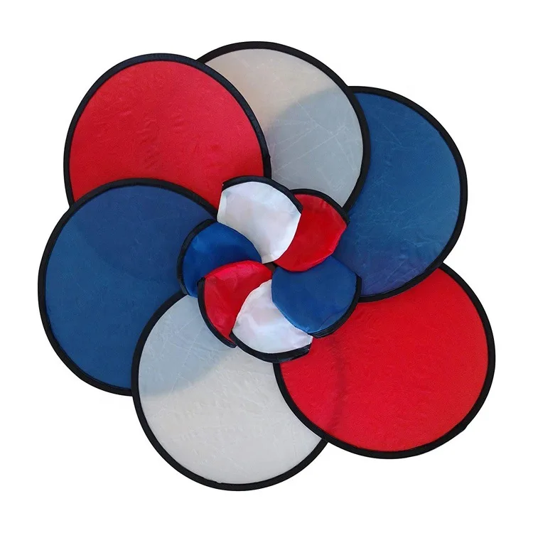 
customized summer round nylon folding hand fan 