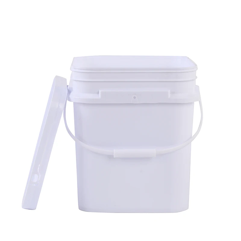 Factory Supply Food Grade Square Food Packing Plastic Bucket With lid Feed Packing Bucket Washing Powder Bucket