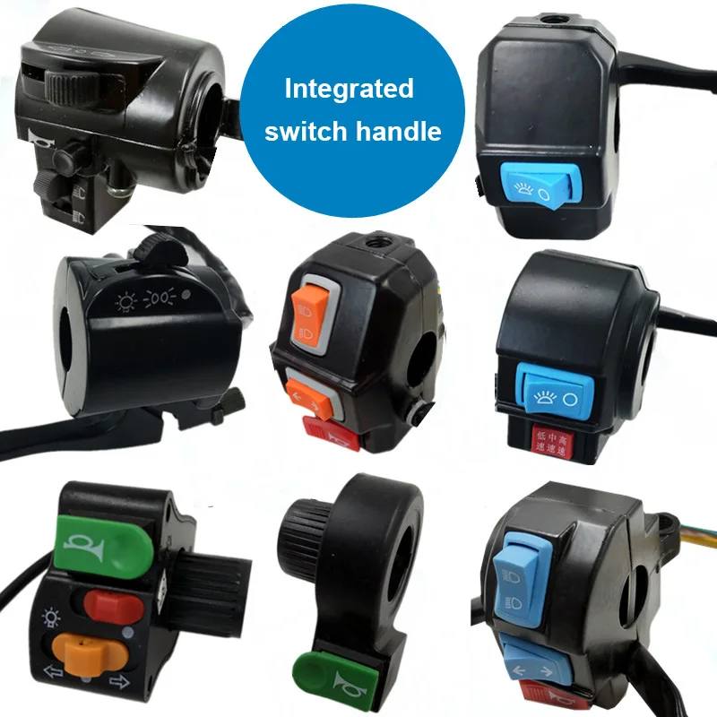 Cheap Three-core Wire Motorcycle Handlebar Mount Switch E Bike Handle Switch Electric Scooter on Off Switches