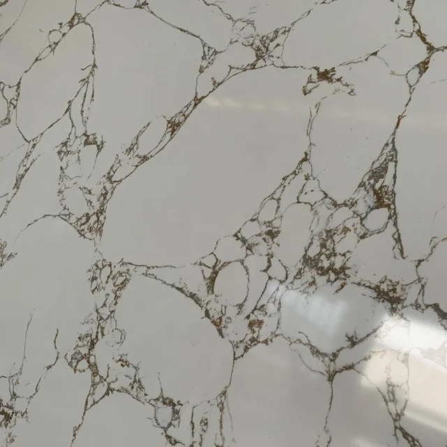 Artificial New Calacatta Gold Marble Slab,Full Body Pattern Veins Calacatta Gold Artificial Marble Stone