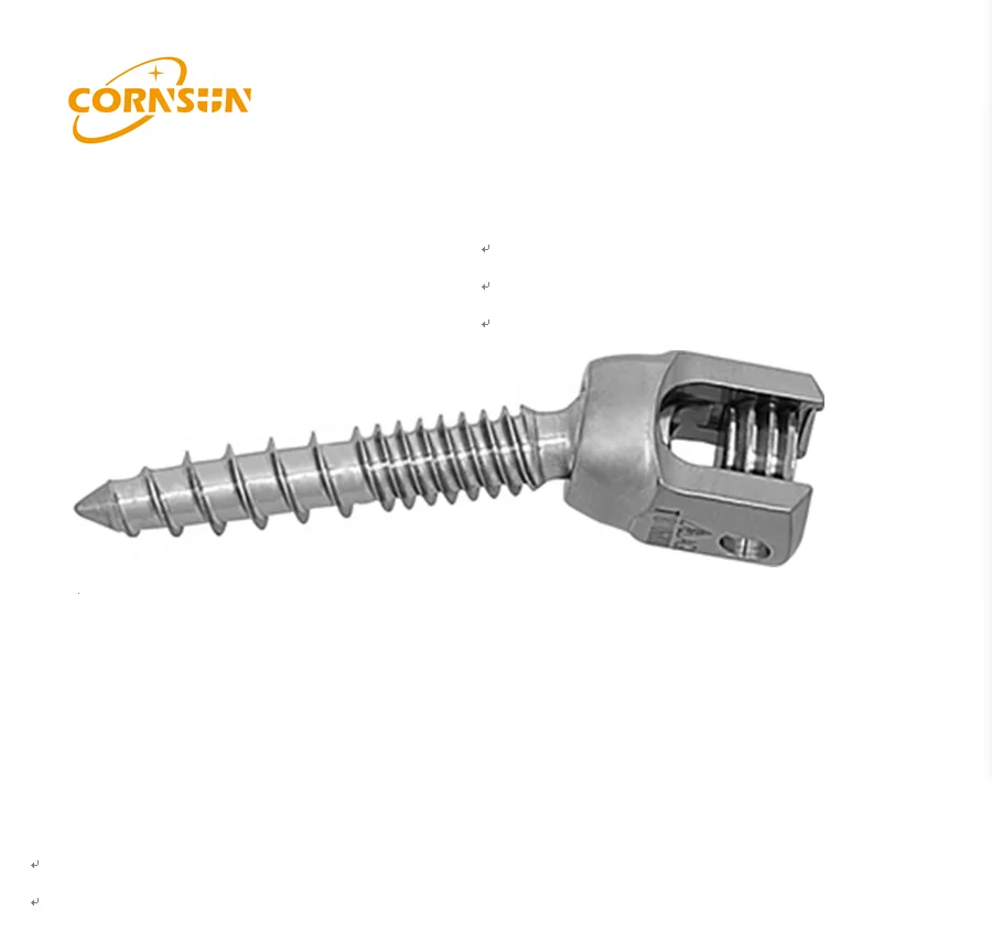 Polyaxial pedicle screw double thread orthopedic implants spine fixation
