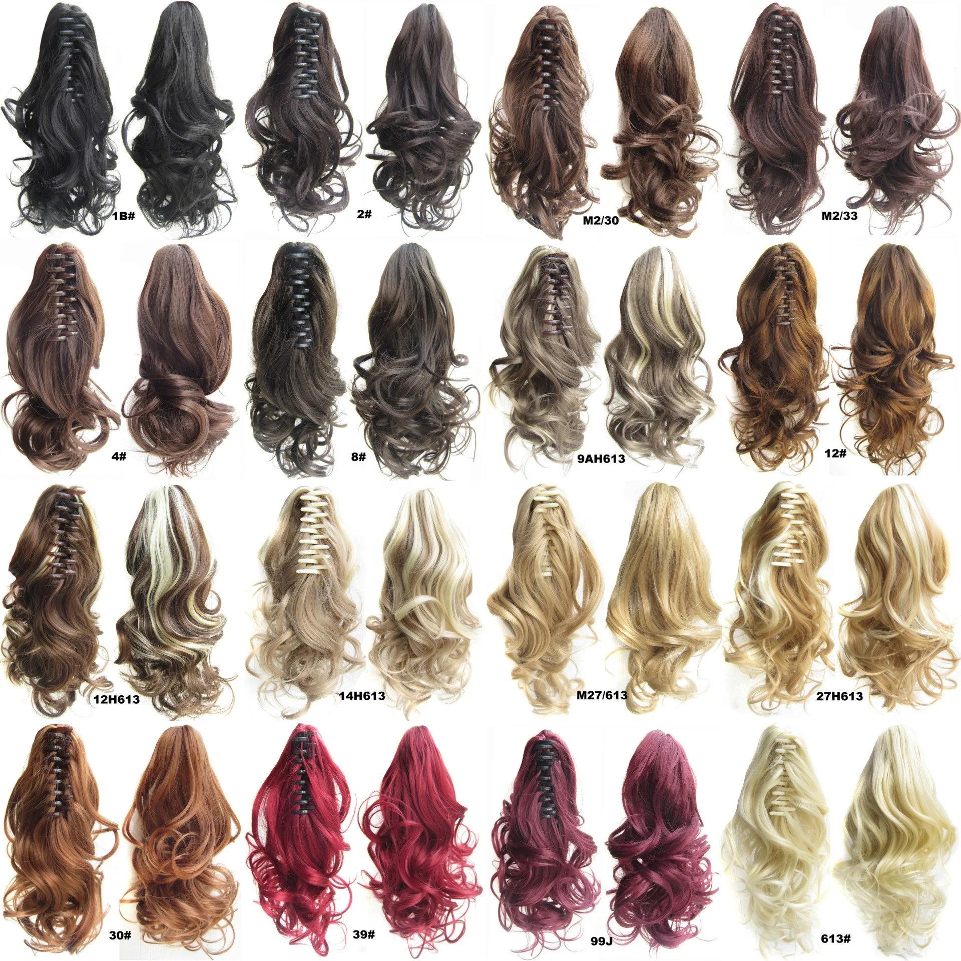 Small Curly Claw-Clip Drawstring Hairpiece Clip In Hair Tail Synthetic Hair Ponytails  For Women