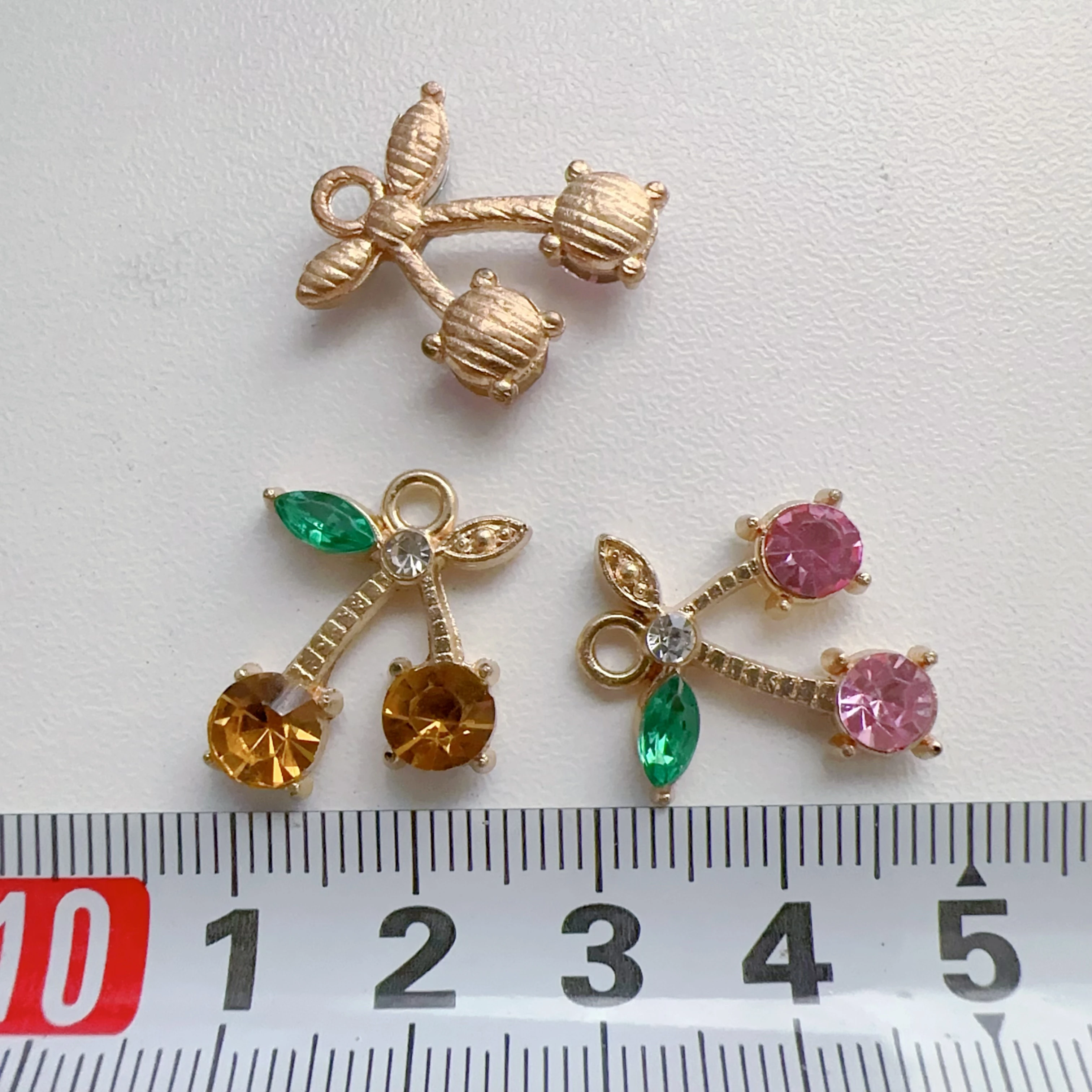 Japan Korea Lovely Fruit Cherry Nail Art Decoration DIY Jewelry New Piercing Cherry Nail Dangle Pendant Charm