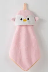 Полотенце для рук с мультяшной вышивкой животных, быстро сохнет, мягкая ткань для очистки, впитывающее кухонное полотенце для рук