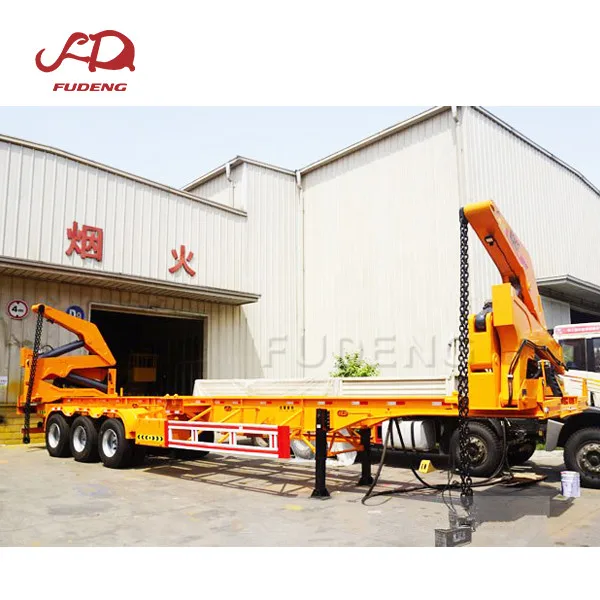 40Ft Container Side Loader 3 Axle Container Crane Trailer Container Side Lifter for sale