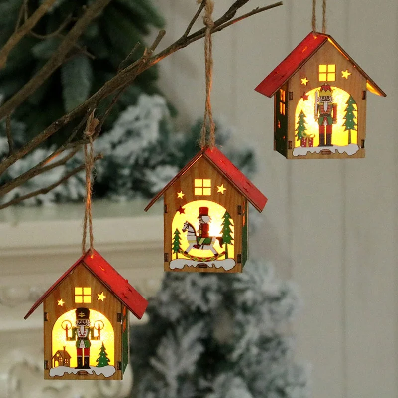 Foreign trade new customized Christmas tree print walnut soldier small gift decoration