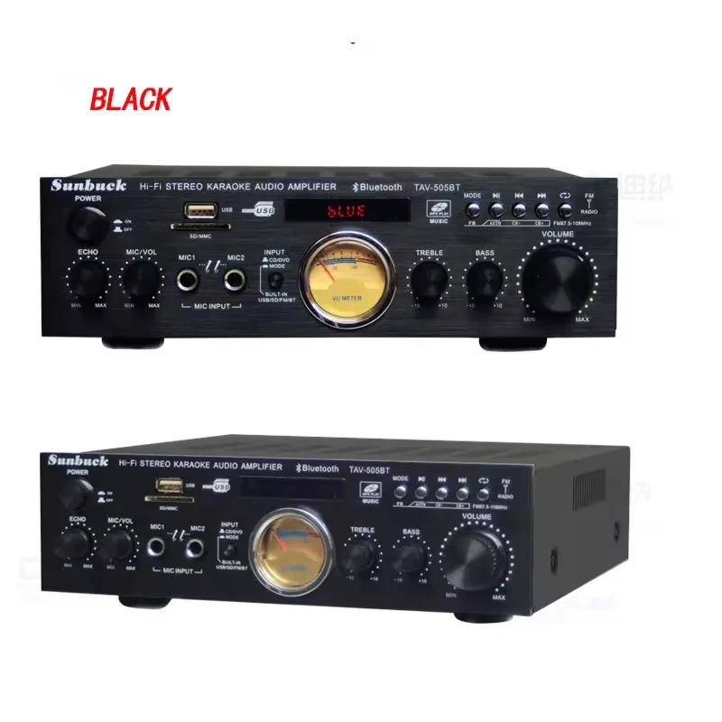 220V Blueteeth Amplifier FM Audio High-power 300W*2 Karaoke OK Car Home Theatre System Sound Equipment/Amplifiers/Speakers