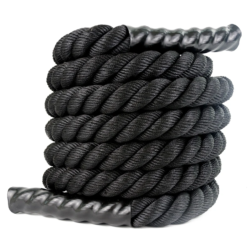 Physical Training Battle Ropes Bodybuilding 38mm or 50mm Big Black Gold 9Mm Battle Rope For Commercial 38mm Battle Rope