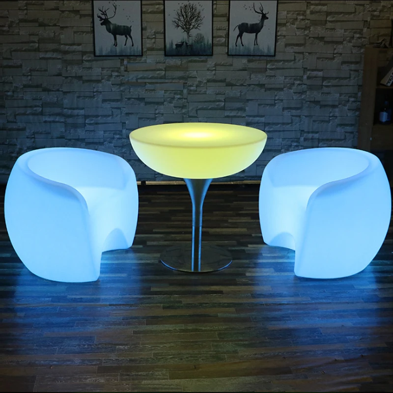 Hot Cool fasion Led Sofa With RGB Led Light Led Table And Chair Set Luminous Led Chair