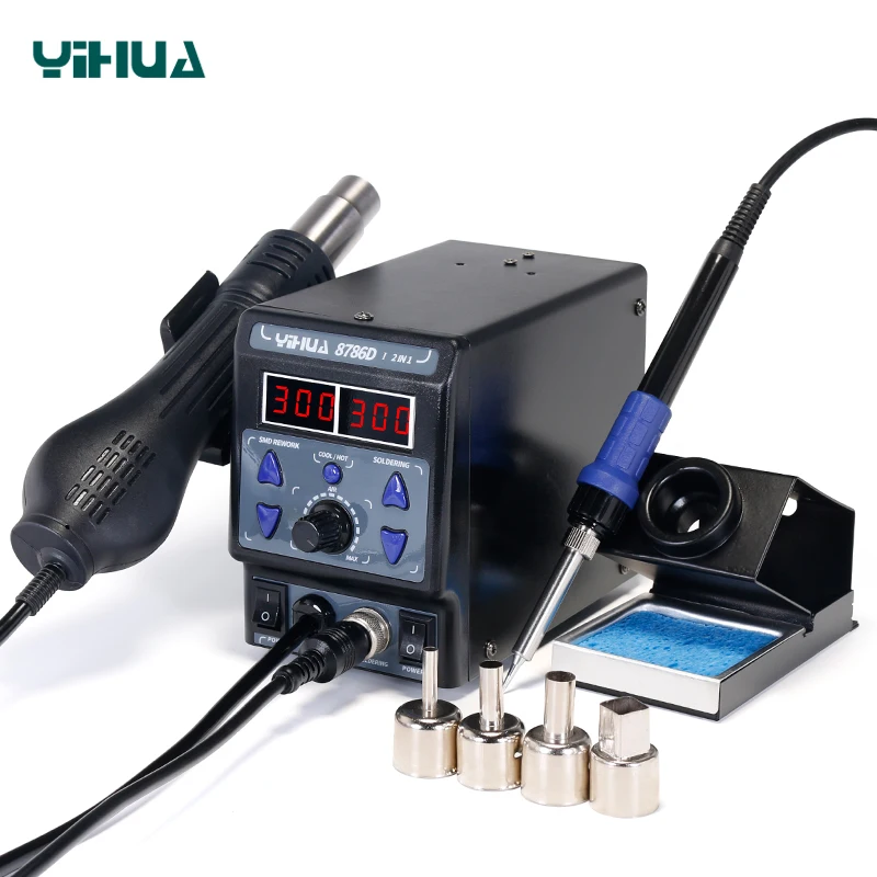 YIHUA 8786D-I Desoldering Station Rapid Heating Phone Repair SMD Solder Tool Iron Hot Air Soldering Station