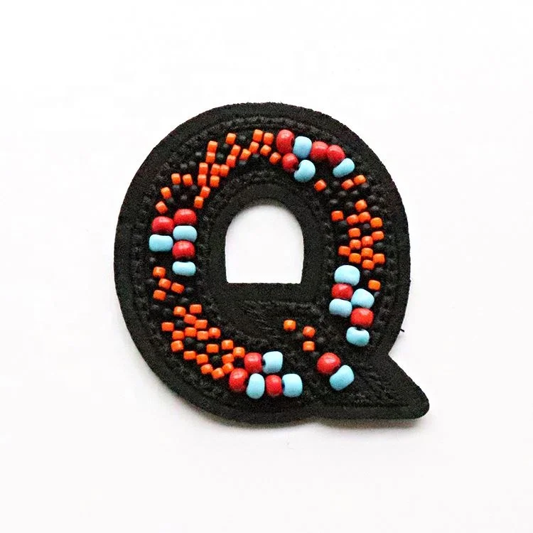 Custom Garment Clothes Accessories Beaded Applique Beaded Patches with Rhinestone Sew on Cloth