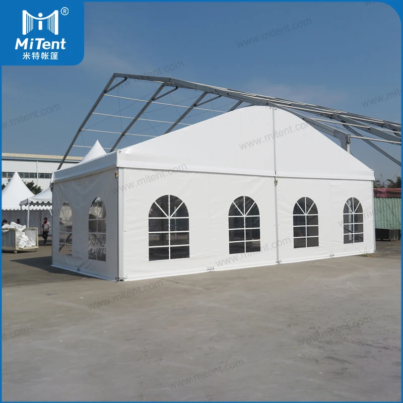 Открытый холщовый тент для вечеринок с прозрачными окнами 100 местный Свадебный