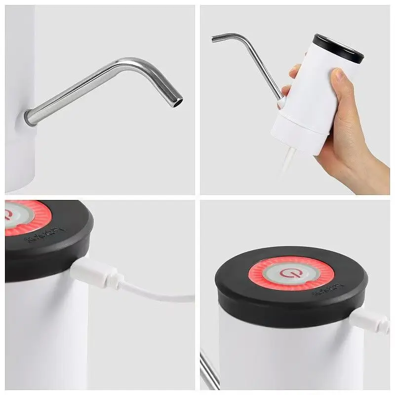 HK-D5 5-Gallon USB Rechargeable Mini Electric Desktop Water Dispenser Automatic Pump Stand Portable Plastic Car Bottle Cold