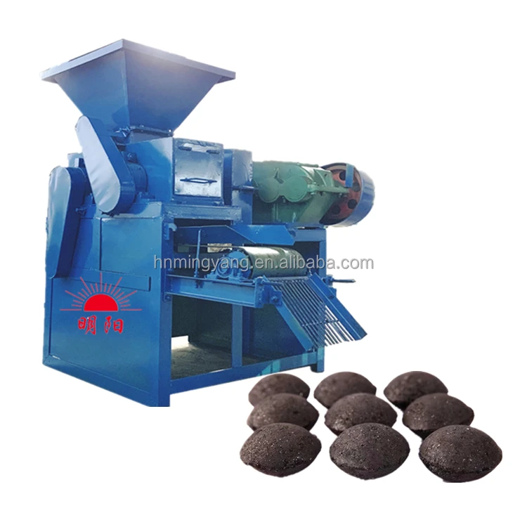 Hot Sell Roller Pressed Wood Coconut Shell Charcoal Coal Powder Briquette Ball Making Machine Price