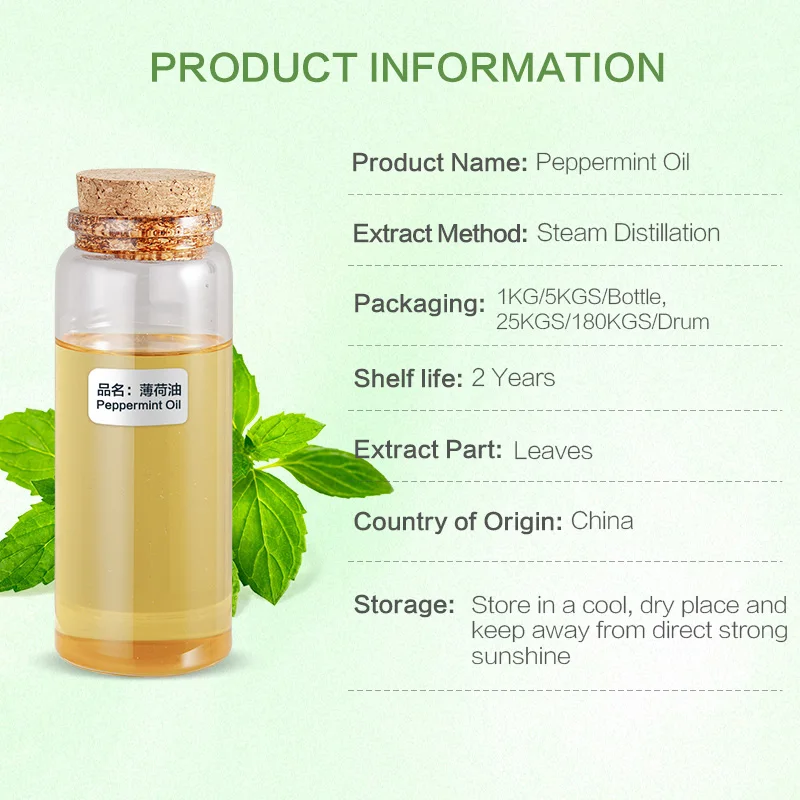 China Factory Bulk Wholesale Prices Natural Menthol Perfume Oil Peppermint Oil For Sale