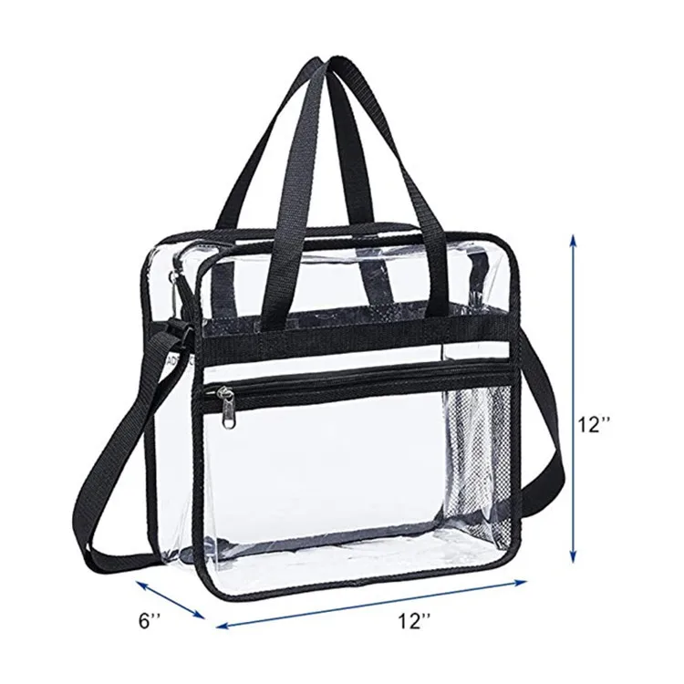 Clear Sling Bag Stadium Approved Small PVC Clear Chest Backpack With Front Pocket Clear Crossbody Chest Bag for Men Women