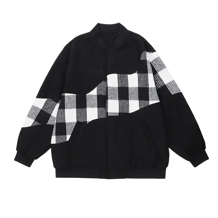 Design New Style Custom Men Long Sleeved 2022 Hooded Bomber Casual Loose Baseball Uniform Jacket