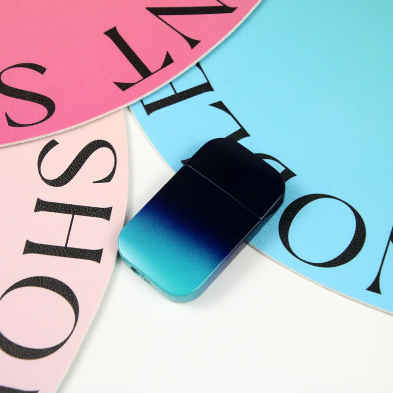 Custom Lighter Windproof Pink Flame Cute Lighter Blue Pink White Gradient color can be choose