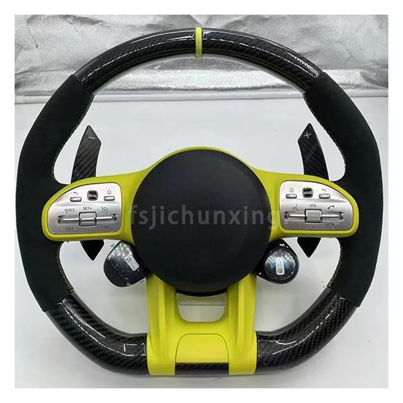 Carbon Fiber Steering Wheel For Mercedes Benz W205 W204 A45 CLE GLC W166 GLE CLA W124