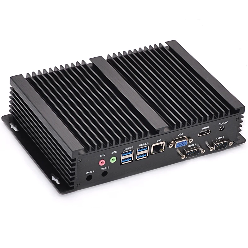 Fanless Industrial Mini PC Core I3 7020U Small Personal Computer 4K Mini PC Computer Hardware Software Win10 Linux DDR4 RAM WiFi