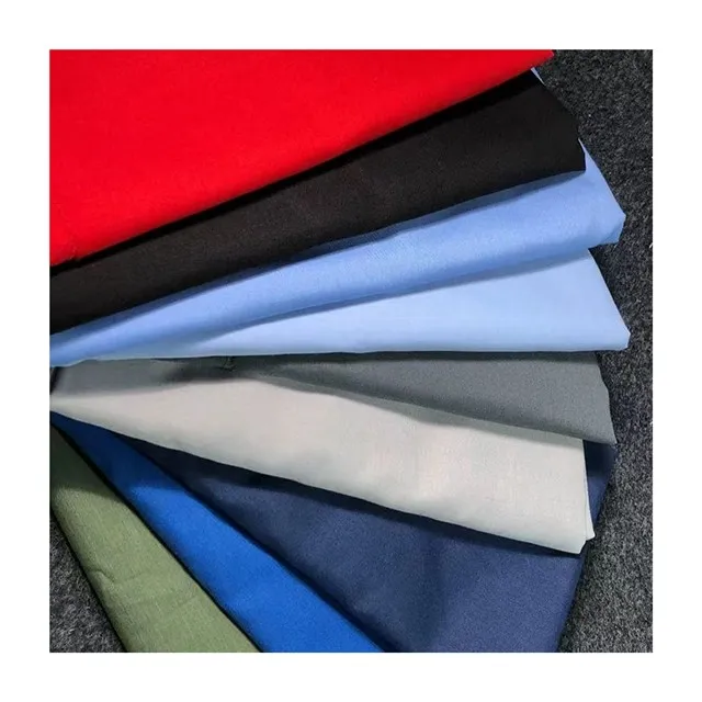 tc polyester cotton poplin dye bleached white fabric for shirting school uniform pocket and lining