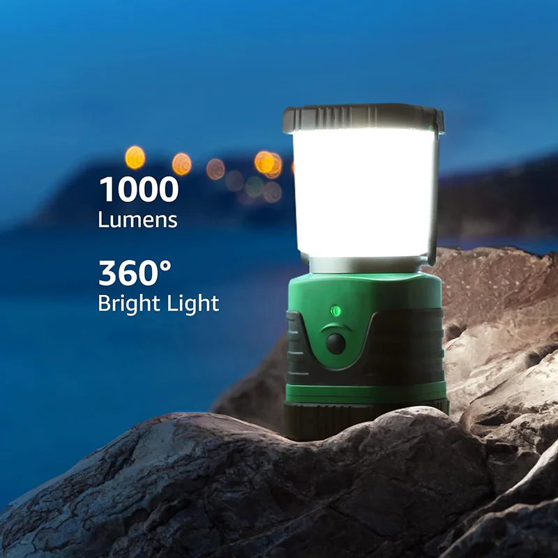 Portable Rechargeable Camping Lantern 4 Light Modes Waterproof  Emergency Lights High Visibility Essential Camping