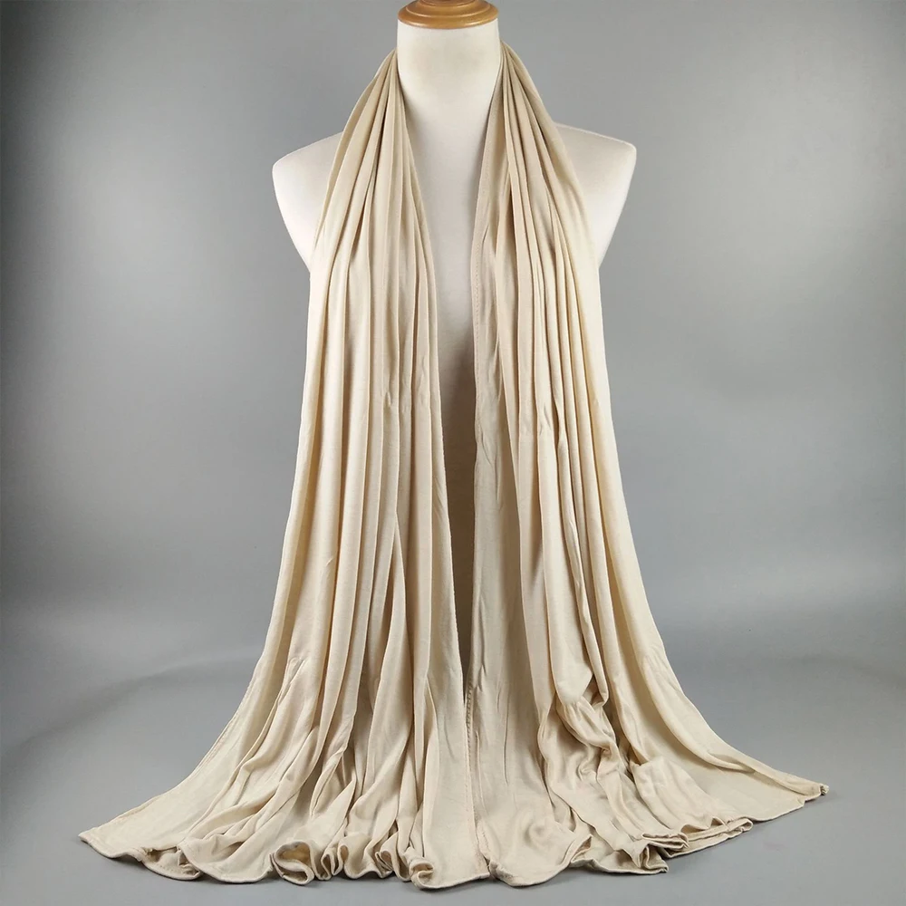 New arrival arabic cotton modal solid muslim head scarf women hijab