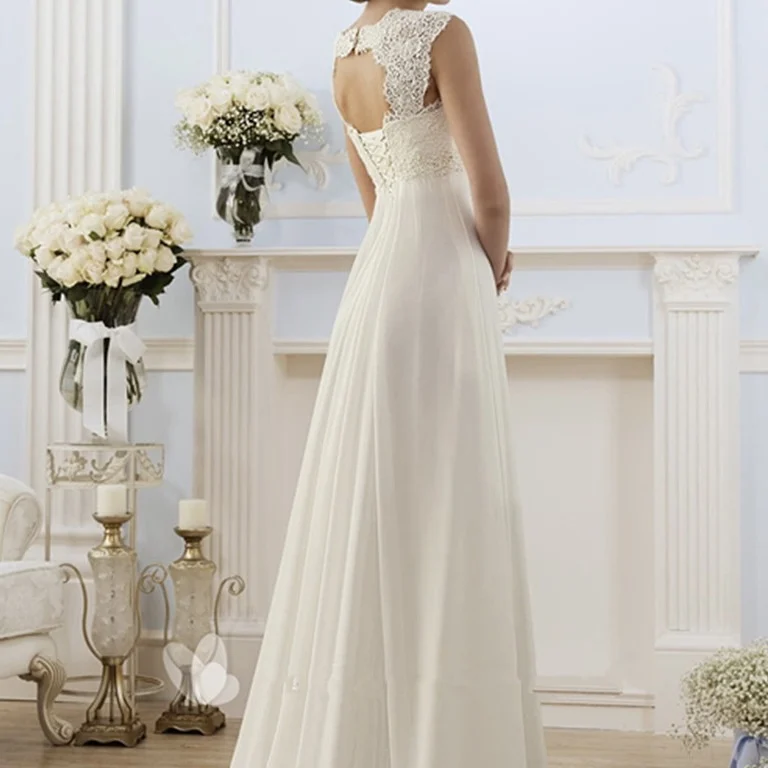 2023 New Arrival Sexy Backless Lace Patchwork Dress Gown Long Skirt Sleeveless Beach Wedding Dresses for Women Vestido De Noiva