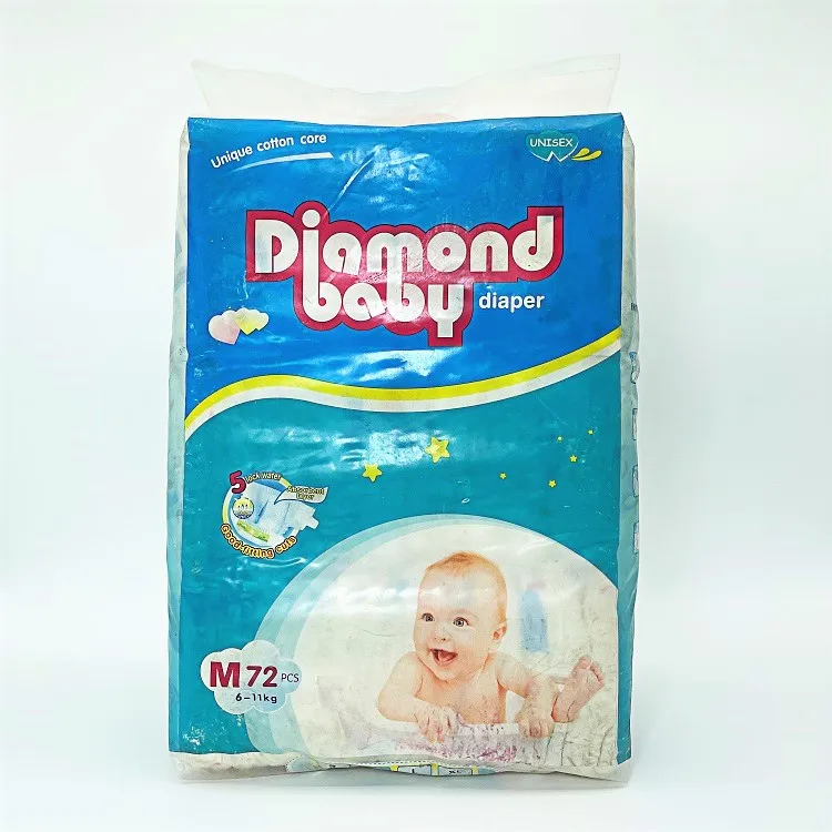 Oem Wholesale Price NB S M L XL Big Elastic Waistband Baby Diaper Nappies Disposable Ultra thin Babies Pampering With Magic Tape