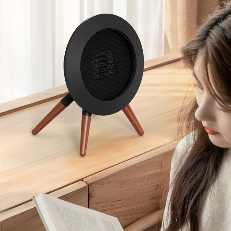 Mini Fashion Round Silent High Power Fast Heating Space Air Hot PTC Ceramic Smart Home Heater for Desk Floor Bedroom Office Warm