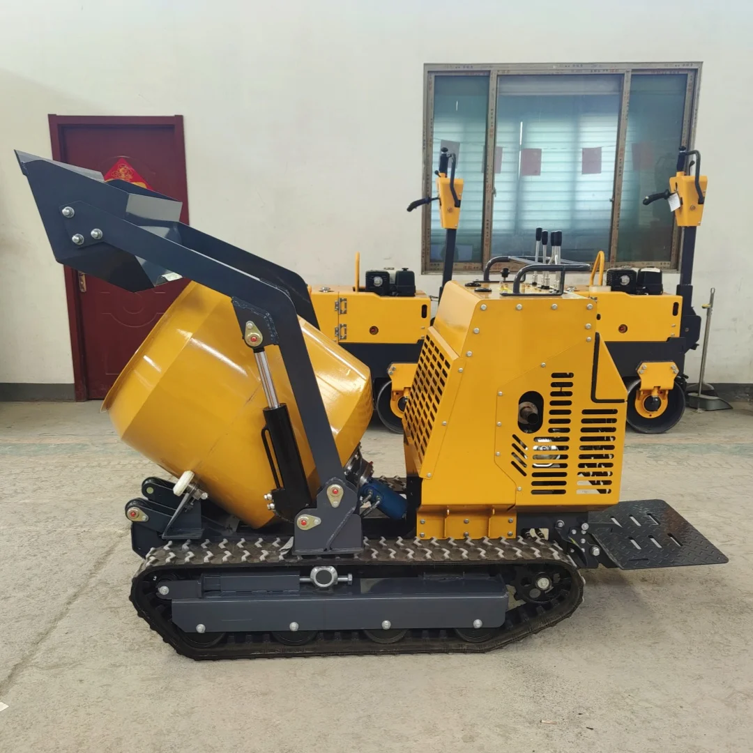 HT750 Concrete mixing tank High Adaptability Mini Concrete Mixer Truck Tracked Mini Dumper Gasoline Mini Concrete Mixer
