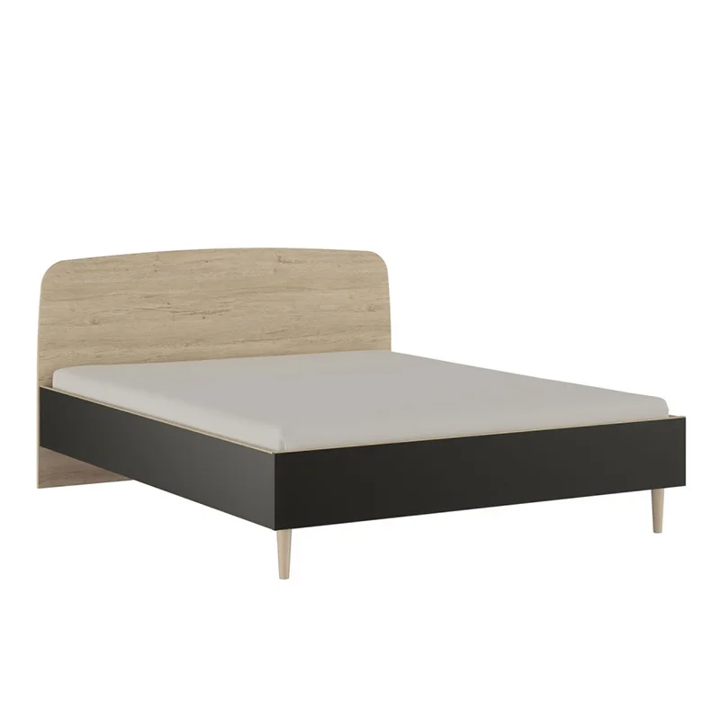 NOVA 20MAA007 Couple Queen Size Bed Melamine Bedroom Sets With Round Headboard