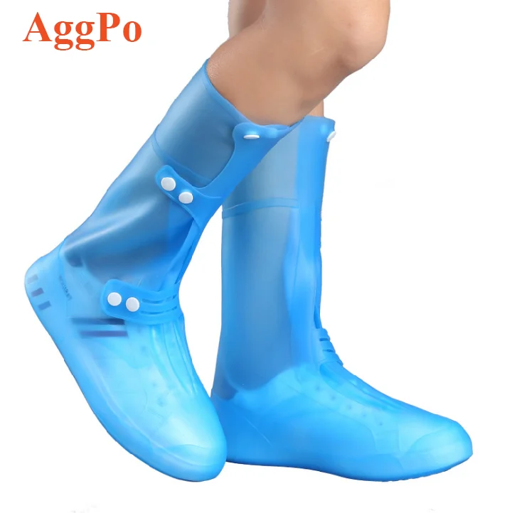 PVC Wear resistant Slip proof Rain Boots, Outdoor Adults Climbing Waterproof Shoes Covers, Plastic Protective Rain Shoe Sleeve