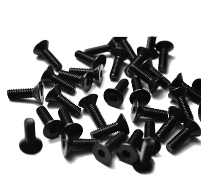 anidize black DIN 7991 flat socket head bolt hexagon socket counter sunk head screw